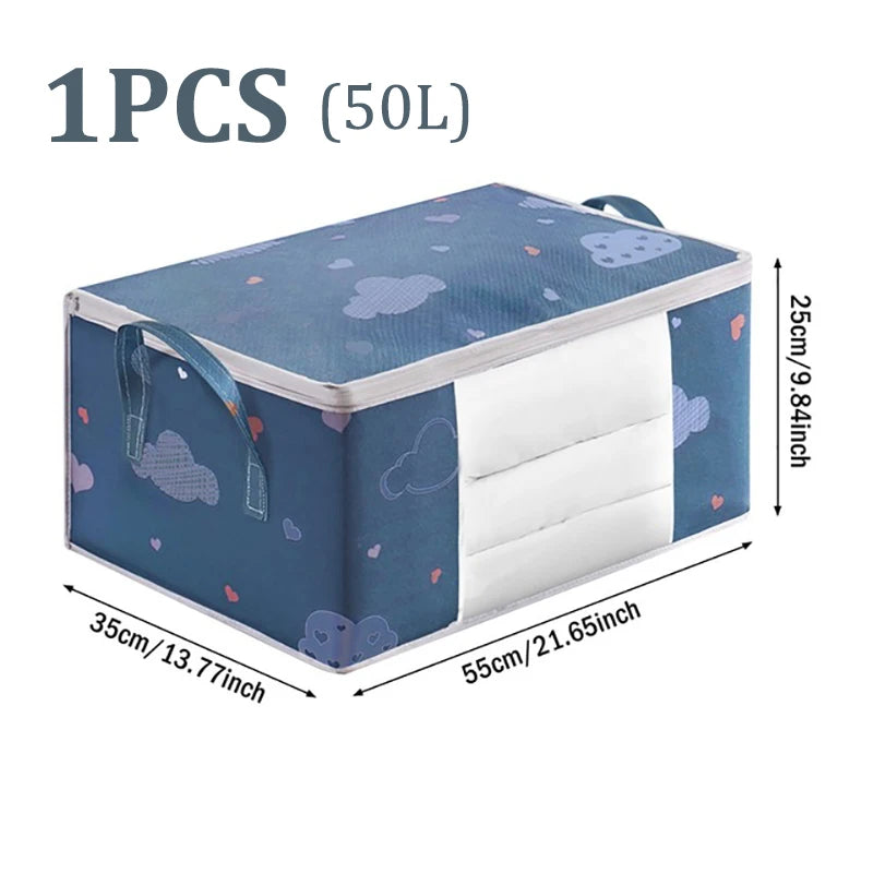 Quilt Clothes Big Capacity Storage Bag Quilt Bedding Storage Closet Organizer Wardrobe Organizer Blanket Sorting Bags Dust-proof