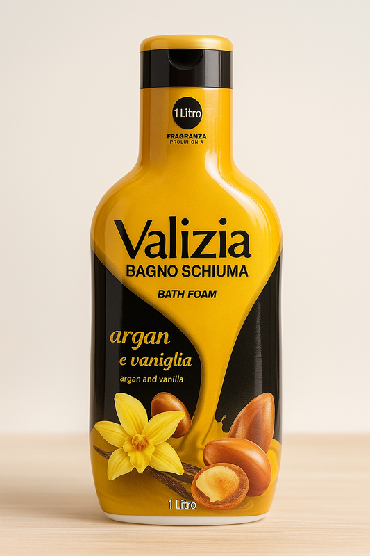Bain Moussant Argan & Vanille Valizia 1L – Hydratant & Relaxant