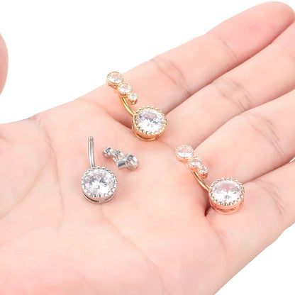 1Pc Surgical Steel Belly Button Ring Piercing Sexy Dangling Belly Ring Crystal Belly Piercing Woman Body Jewelry Barbell 14G