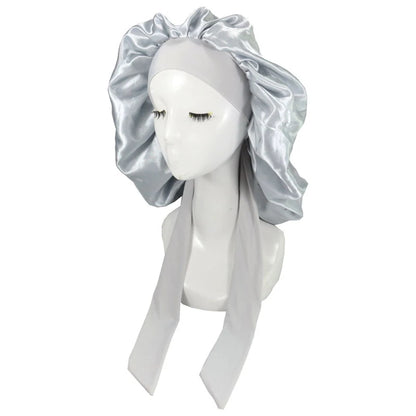 New Satin Hair Cap For Sleeping Invisible Flat Imitation Silk Round Haircare Women Headwear Ceremony Adjusting Button Night Hat