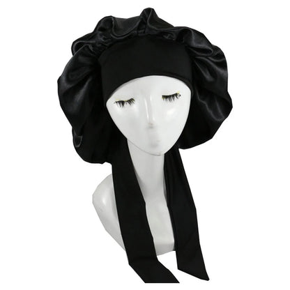 New Satin Hair Cap For Sleeping Invisible Flat Imitation Silk Round Haircare Women Headwear Ceremony Adjusting Button Night Hat