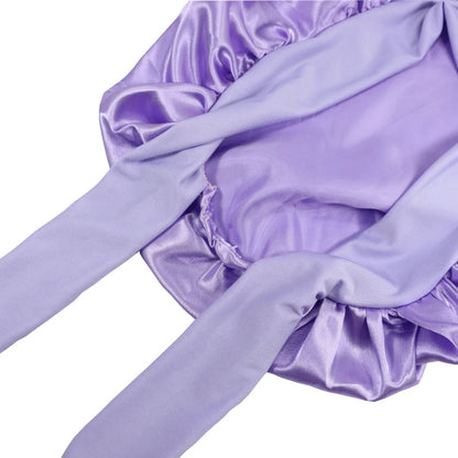 New Satin Hair Cap For Sleeping Invisible Flat Imitation Silk Round Haircare Women Headwear Ceremony Adjusting Button Night Hat